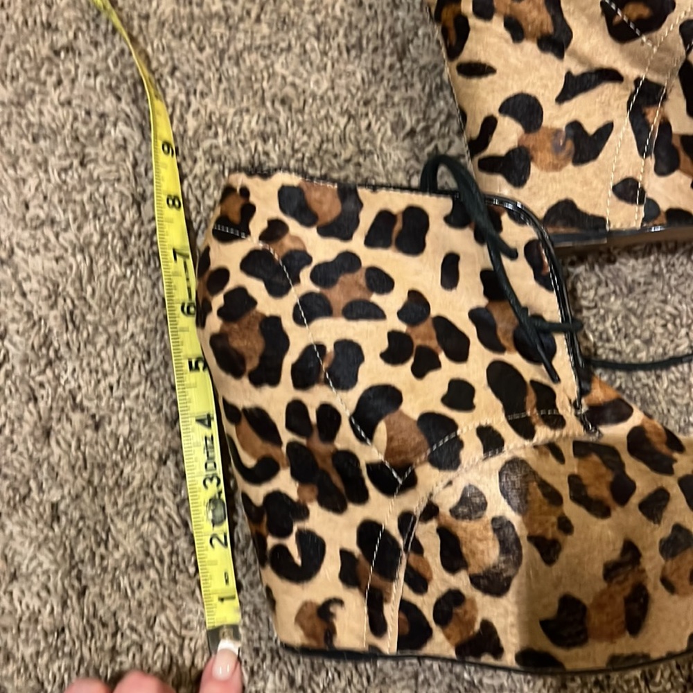 Steve Madden Leopard Print Platform Wedged Boot S… - image 4